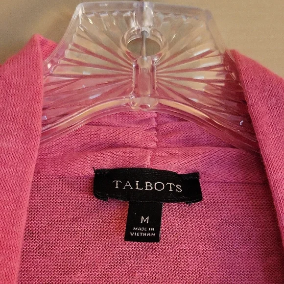 Talbots Vibrant Pink Open Cardigan - Picture 2 of 2